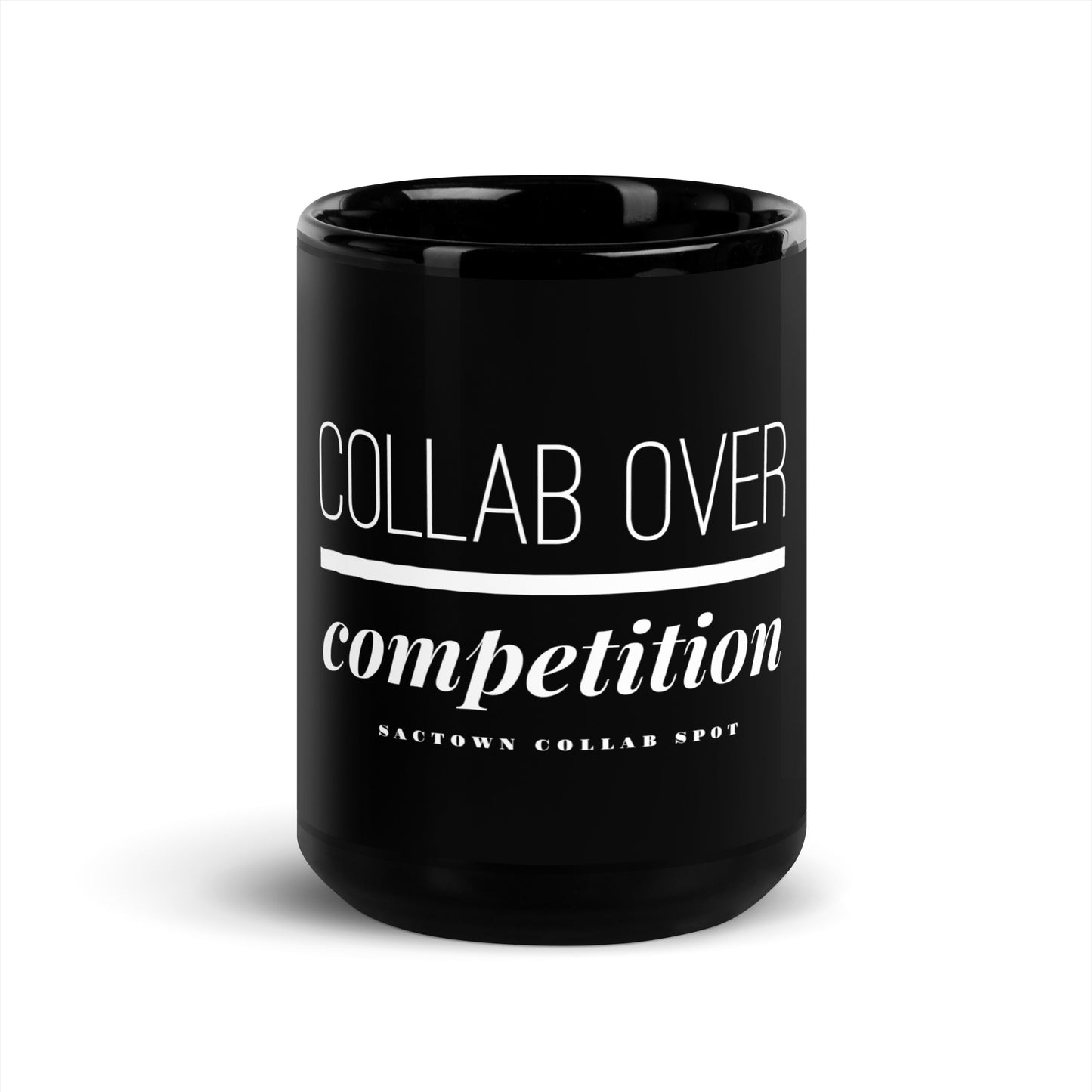 Collab Over Competition | Black Glossy Mug